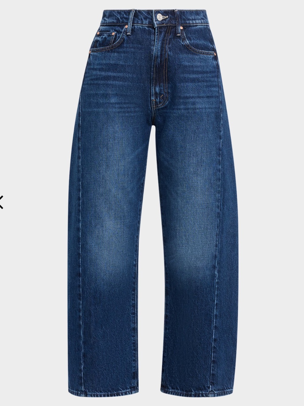 MOTHER The Half Pipe Ankle High Rise Barrel Jeans Blue Size 27
